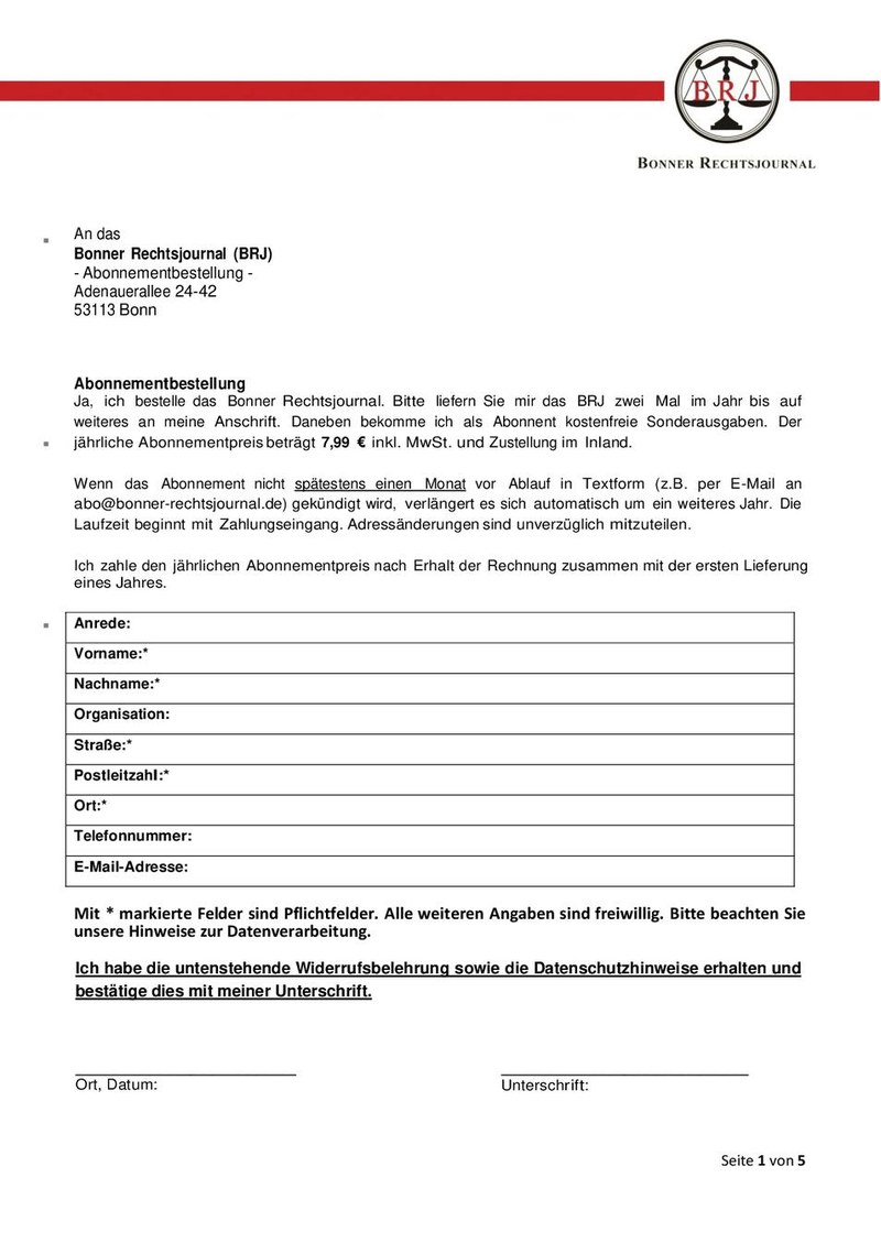 Abo Formular