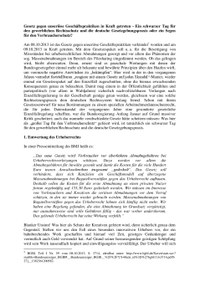 Gesetz gegen unseriöse Geschäftspraktiken in Kraft getreten - Ein schwarzer Tag für den gewerblichen Rechtsschutz und die deutsche Gesetzgebungspraxis oder ein Segen für den Verbraucherschutz?