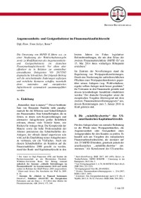 Angemessenheits- und Geeignetheitstests im Finanzmarktaufsichtsrecht