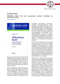 Walter Frenz - Öffentliches Recht. Eine nach Anspruchszielen geordnete Darstellung zur Examensvorbereitung
