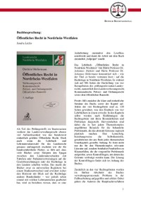 Dietlein/Hellermann – Öffentliches Recht in Nordrhein-Westfalen