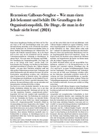 Rezension: Calhoun Senghor – Wie man einen Job bekommt und behält: Die Grundlagen der Organisationspolitik. Die Dinge, die man in der Schule nicht lernt! (2024)