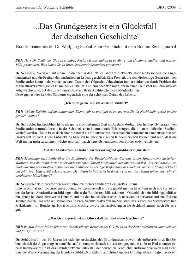 „Das Grundgesetz ist ein Glücksfall der deutschen Geschichte“
