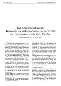Prof. Dr. Martin Böse / Prof. Dr. Torsten Verrel
