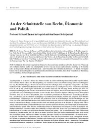 An der Schnittstelle von Recht, Ökonomie und Politik