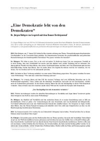 „Eine Demokratie lebt von den Demokraten“