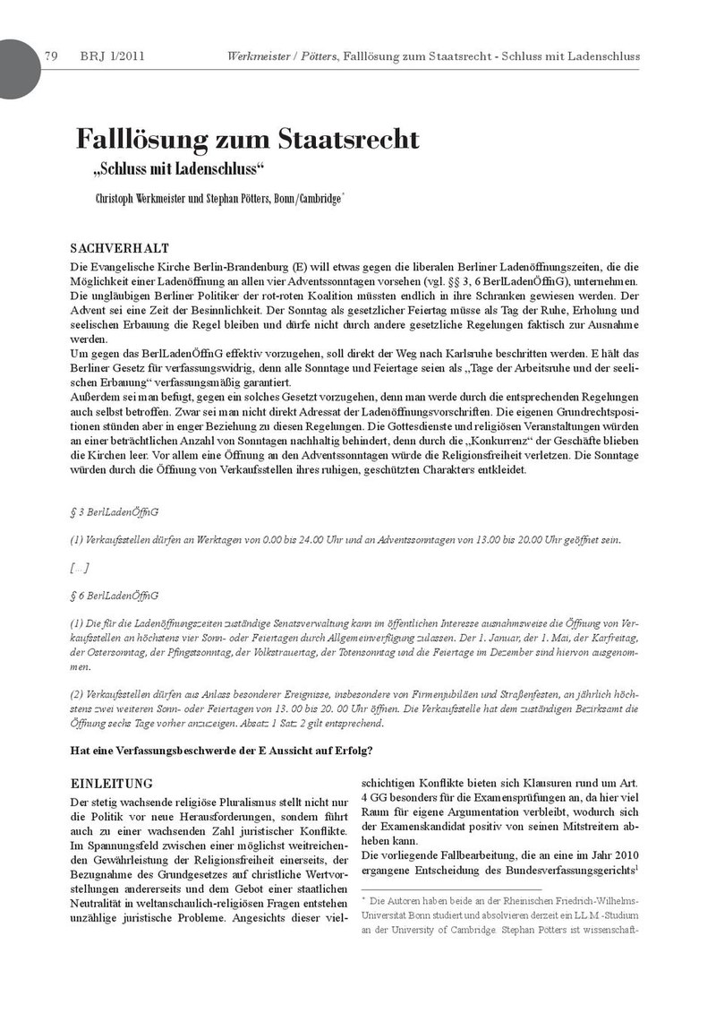 Christoph Werkmeister / Stephan Pötters