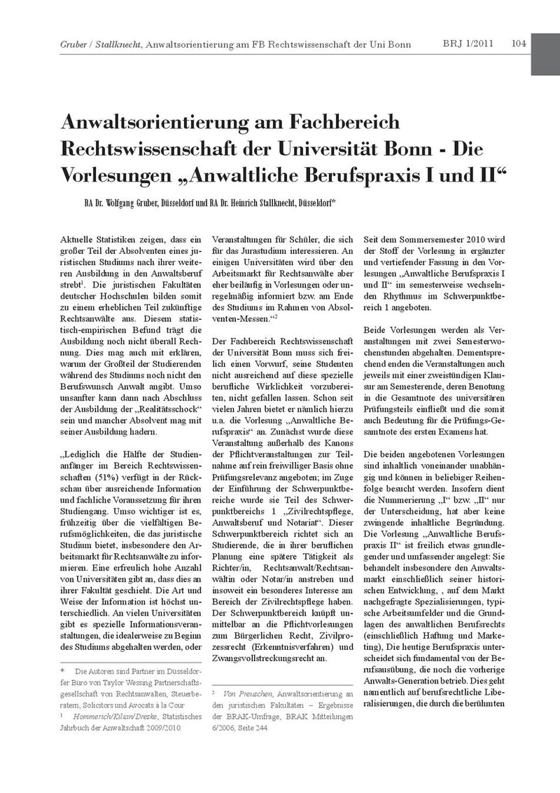 Wolfgang Gruber / Heinrich Stallknecht