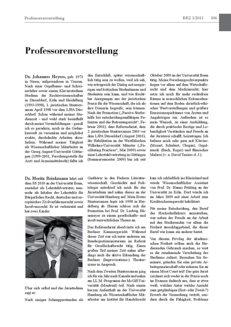 Professorenvorstellungen