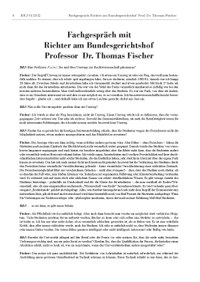 Fachgespräch mit Prof. Dr. Thomas Fischer, Richter am BGH