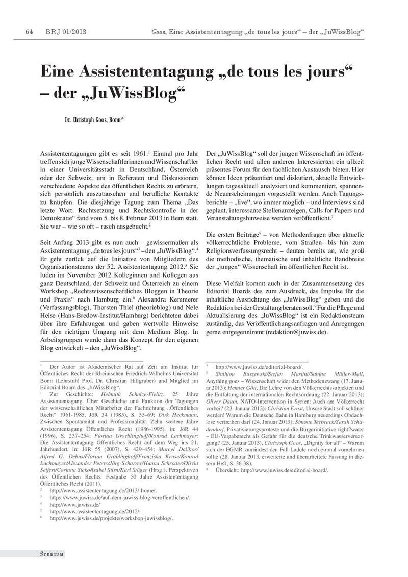 Dr. Christoph Goos