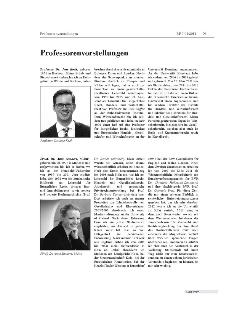 Professorenvorstellungen