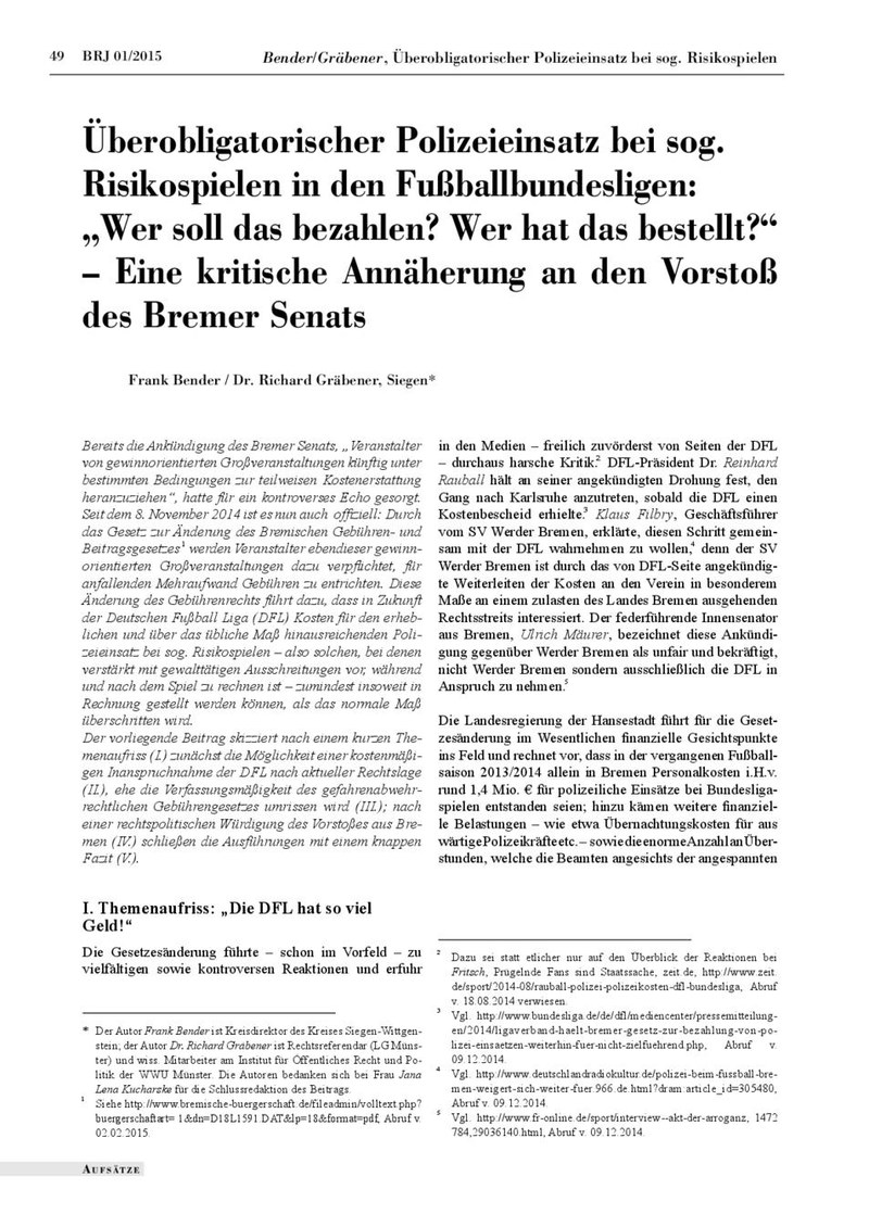 Frank Bender / Dr. Richard Gräbener Frank Bender / Dr. Richard Gräbener