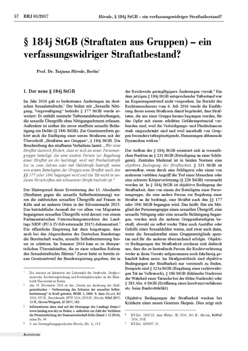 Prof. Dr. Tatjana Hörnle