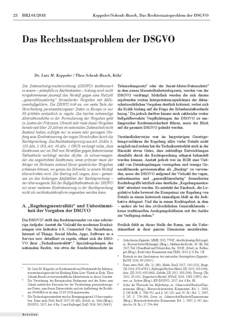 Dr. Lutz M. Keppeler/Thea Schenk-Busch