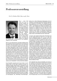 Prof. Dr. Matthias Weller