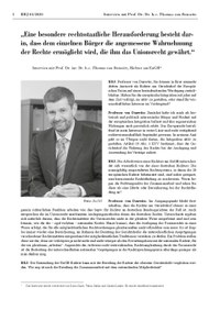 „Eine besondere Herausforderung besteht für den einzelnen Bürger darin, die Rechte, die ihm das Unionsrecht gewährt, angemessen wahrnehmen zu können.“