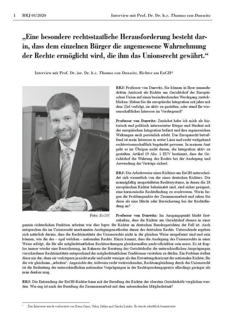 „Eine besondere Herausforderung besteht für den einzelnen Bürger darin, die Rechte, die ihm das Unionsrecht gewährt, angemessen wahrnehmen zu können.“ „Eine besondere Herausforderung besteht für den einzelnen Bürger darin, die Rechte, die ihm das Unionsrecht gewährt, angemessen wahrnehmen zu können.“