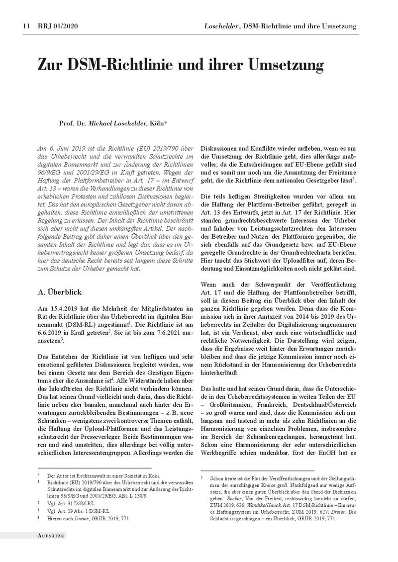 Prof. Dr. Michael Loschelder