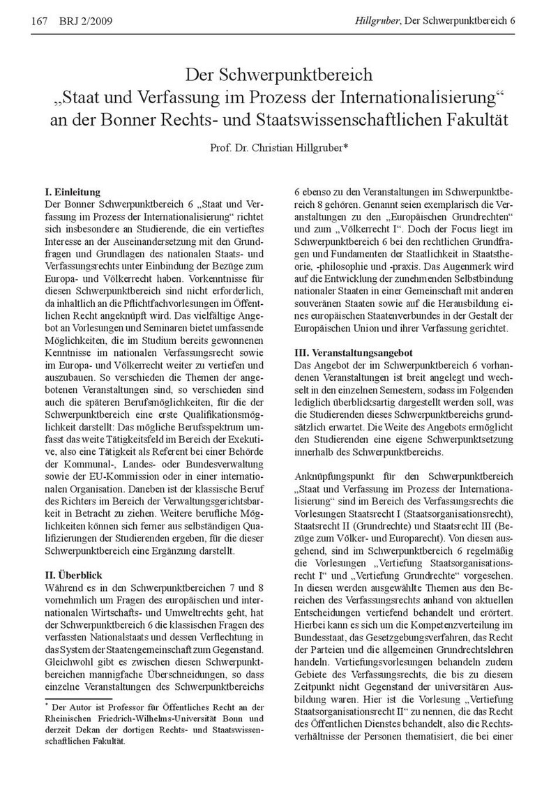 Prof. Dr. Christian Hillgruber Prof. Dr. Christian Hillgruber