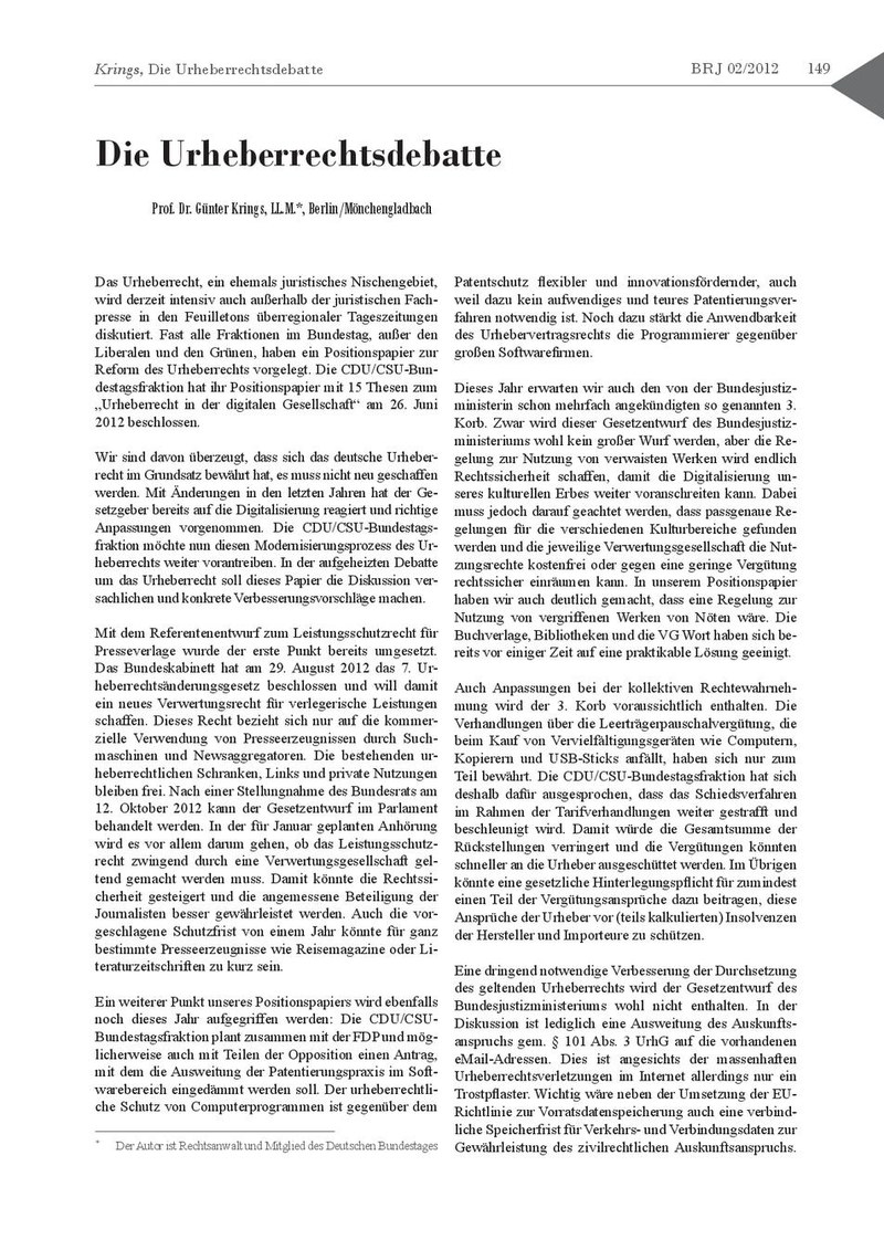 Prof. Dr. Günter Krings, LL.M., MdB