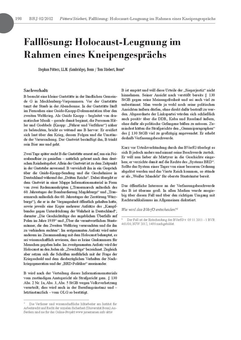 Stephan Pötters, LL.M. / Tom Stiebert