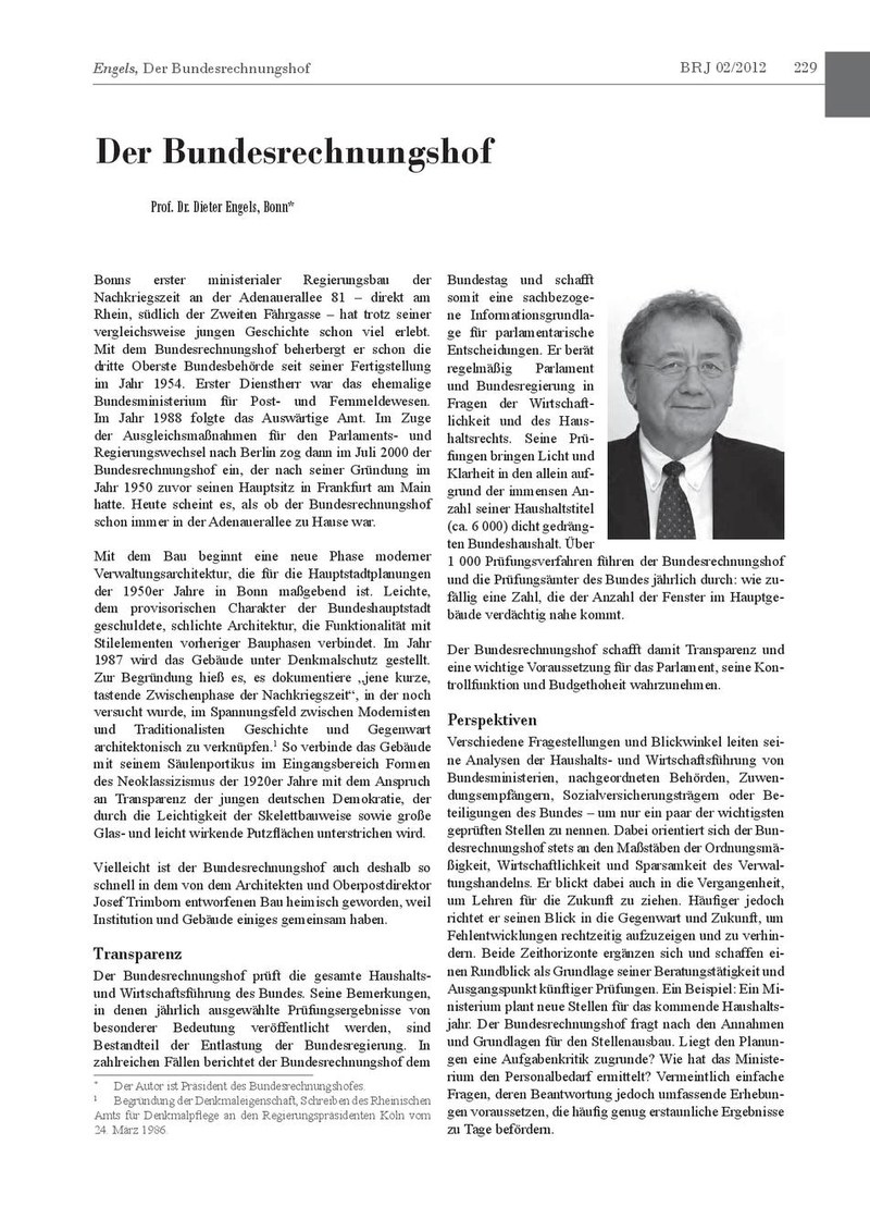 Prof. Dr. Dieter Engels