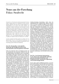 Neues aus der Forschung