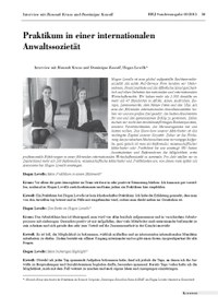 Praktikum in einer internationalen Anwaltssozietät