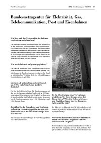 Bundesnetzagentur für Elektrizität, Gas, Telekommunikation, Post und Eisenbahnen