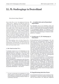 LL. M.-Studiengänge in Deutschland